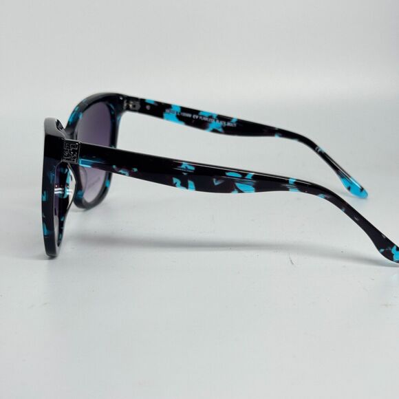 BCBGMAXAZRIA Sunglasses FLAWLESS BLACK MULTI Purple Lenses H16617‎